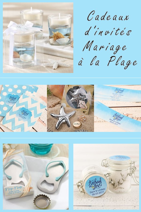 Cadeaux d'invits pour Mariage  la Plage