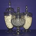 Bonbons Couleur Blanc et Argent - Bars à Bonbons Mariage