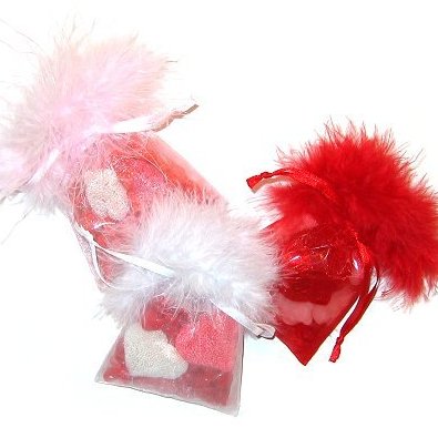 Sacs de Bonbons Organza  Plumes Bonbonnires Mariage